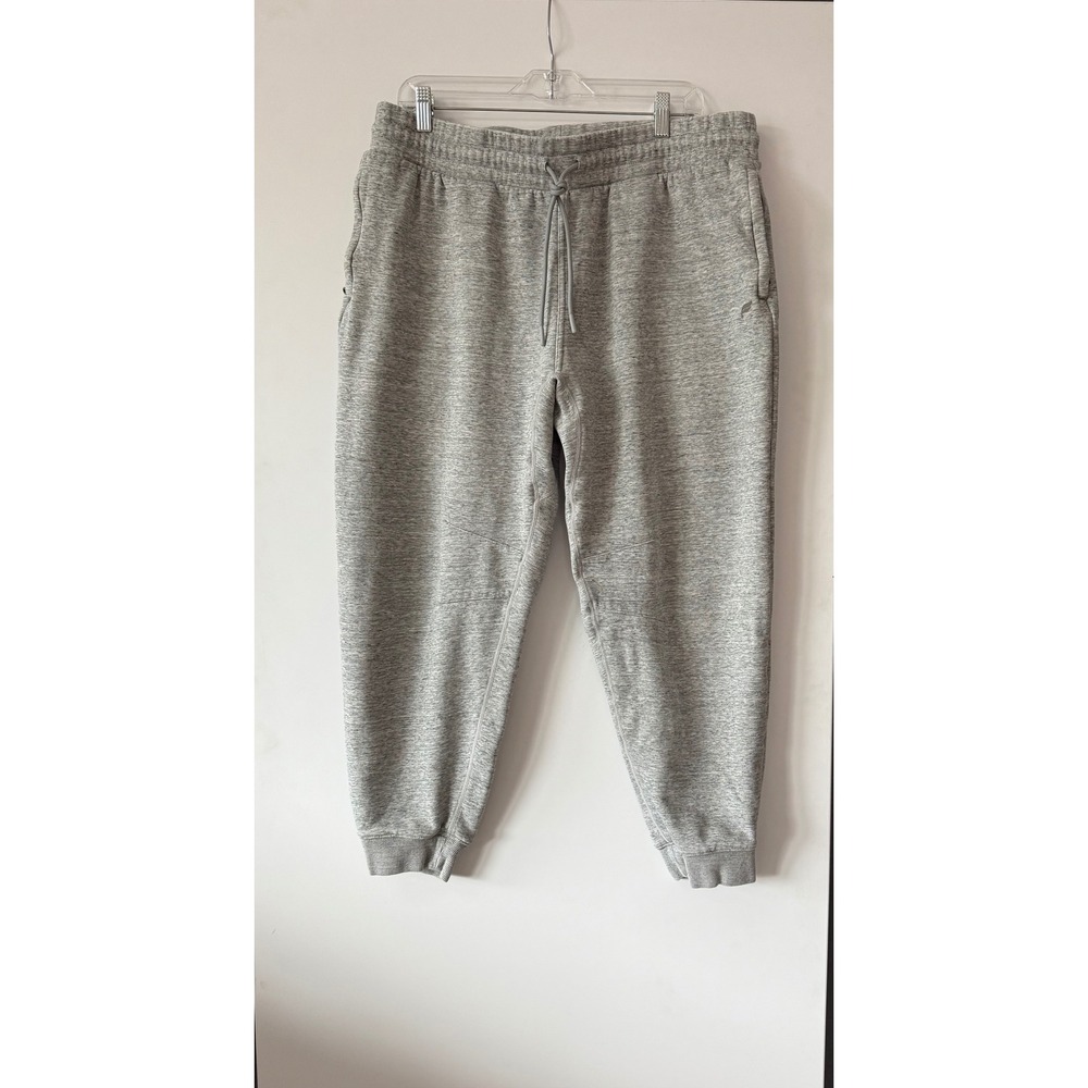 Fabletics Mens XXL Heather Gray‎ Jogger Cuffed Sweatpants Activewear Zip Pockets